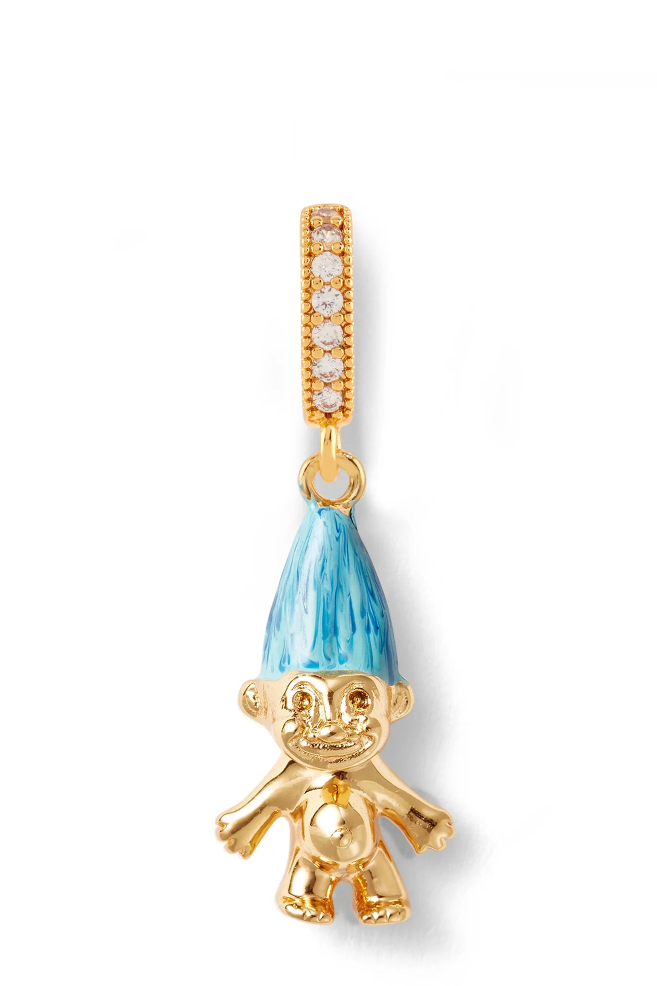 Crystal Haze Norwegian Lucky Troll - Magic Blue - Pave connector