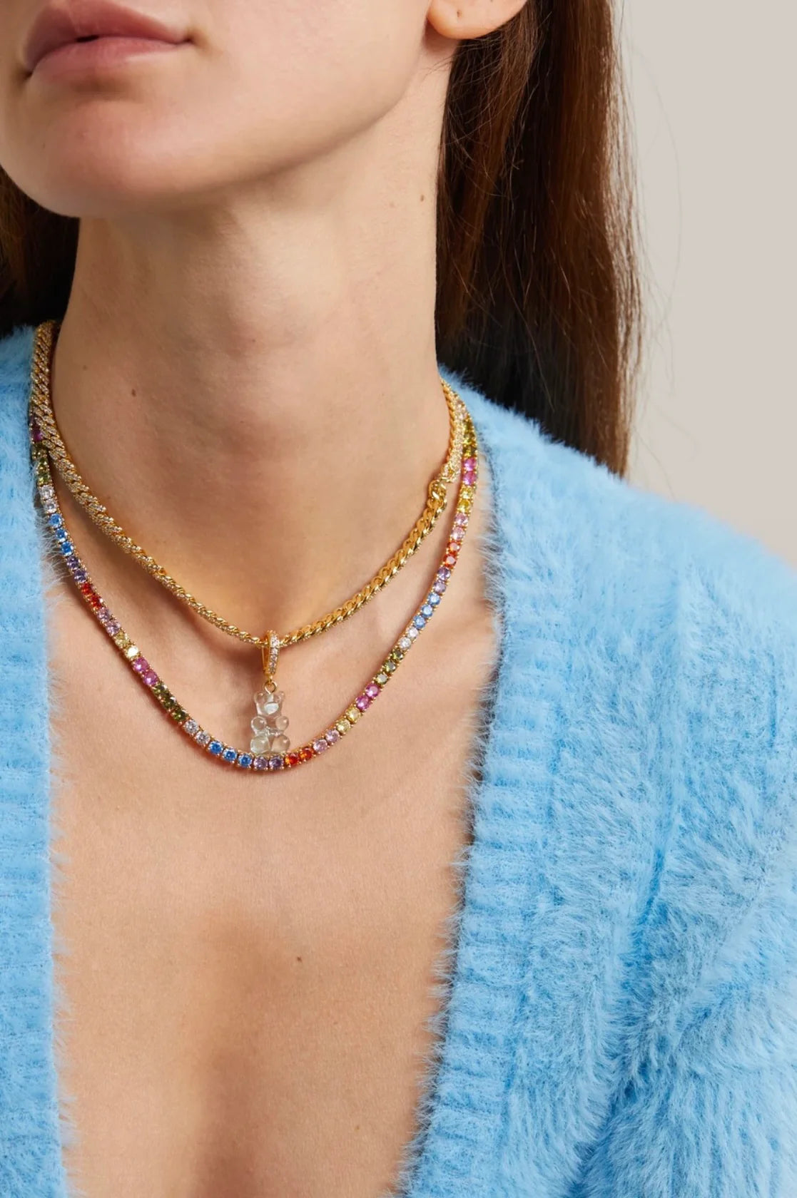 Crystal Haze Serena necklace - Rainbow