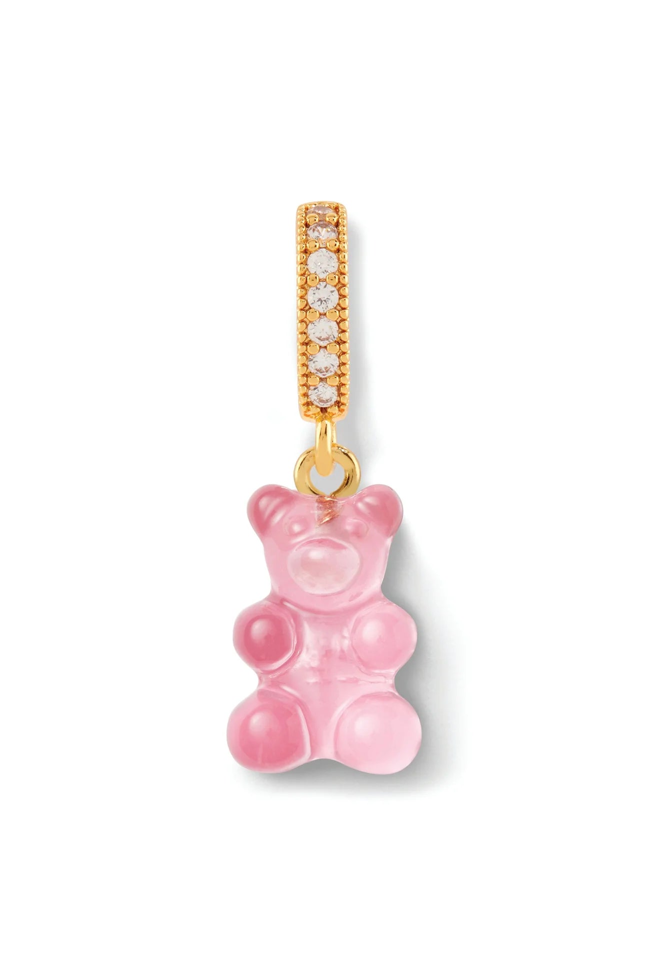 Crystal Haze Nostalgia Bear Pave Pendant-Bubblegum Pink