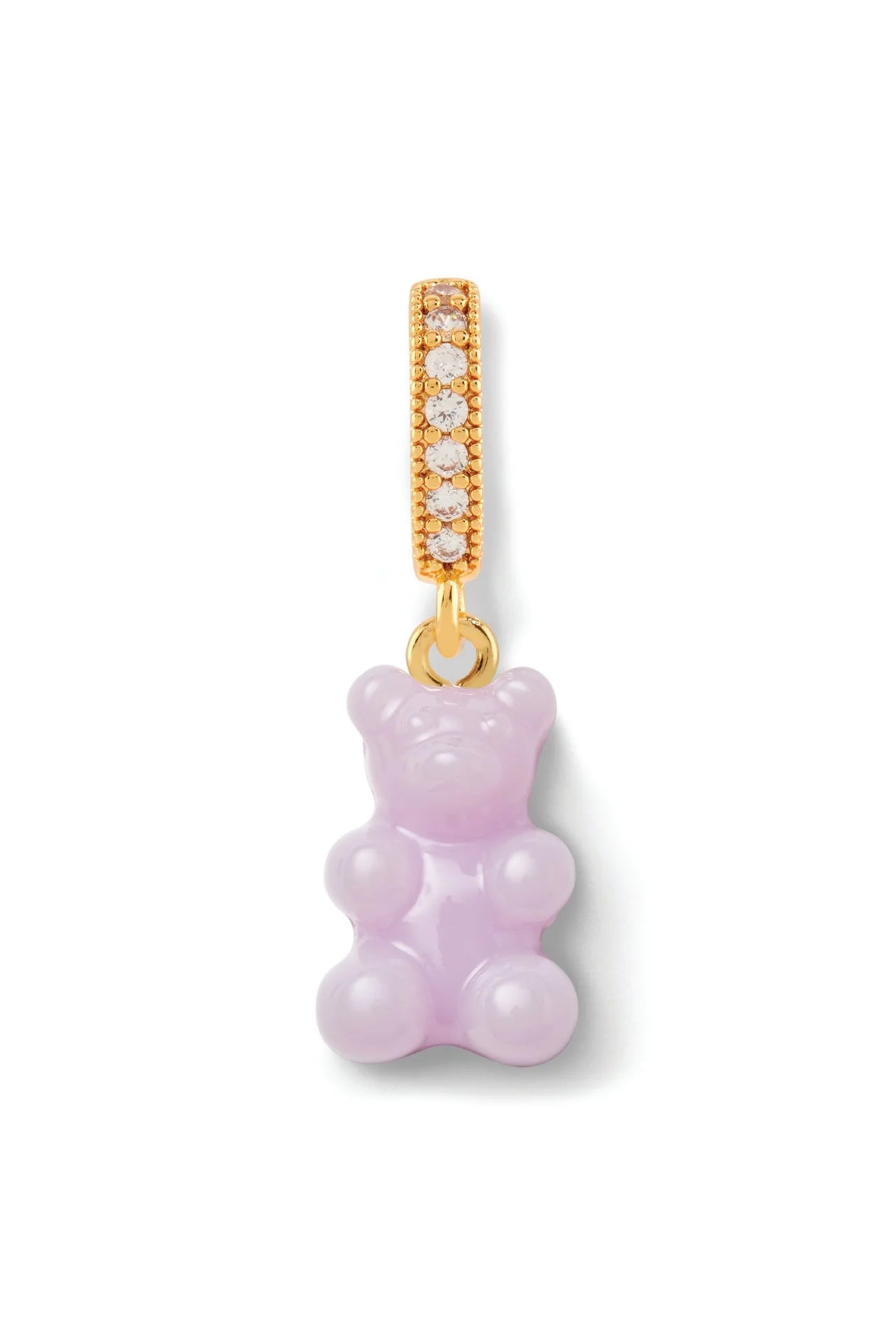 Crystal Haze Nostalgia Bear Pave Pendant-Lavender