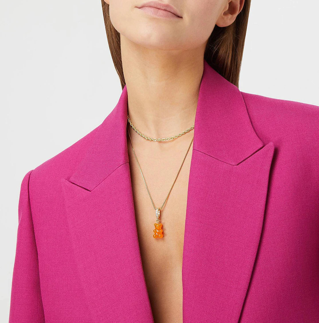 Crystal Haze Nostalgia Bear Pave Pendant-Fanta