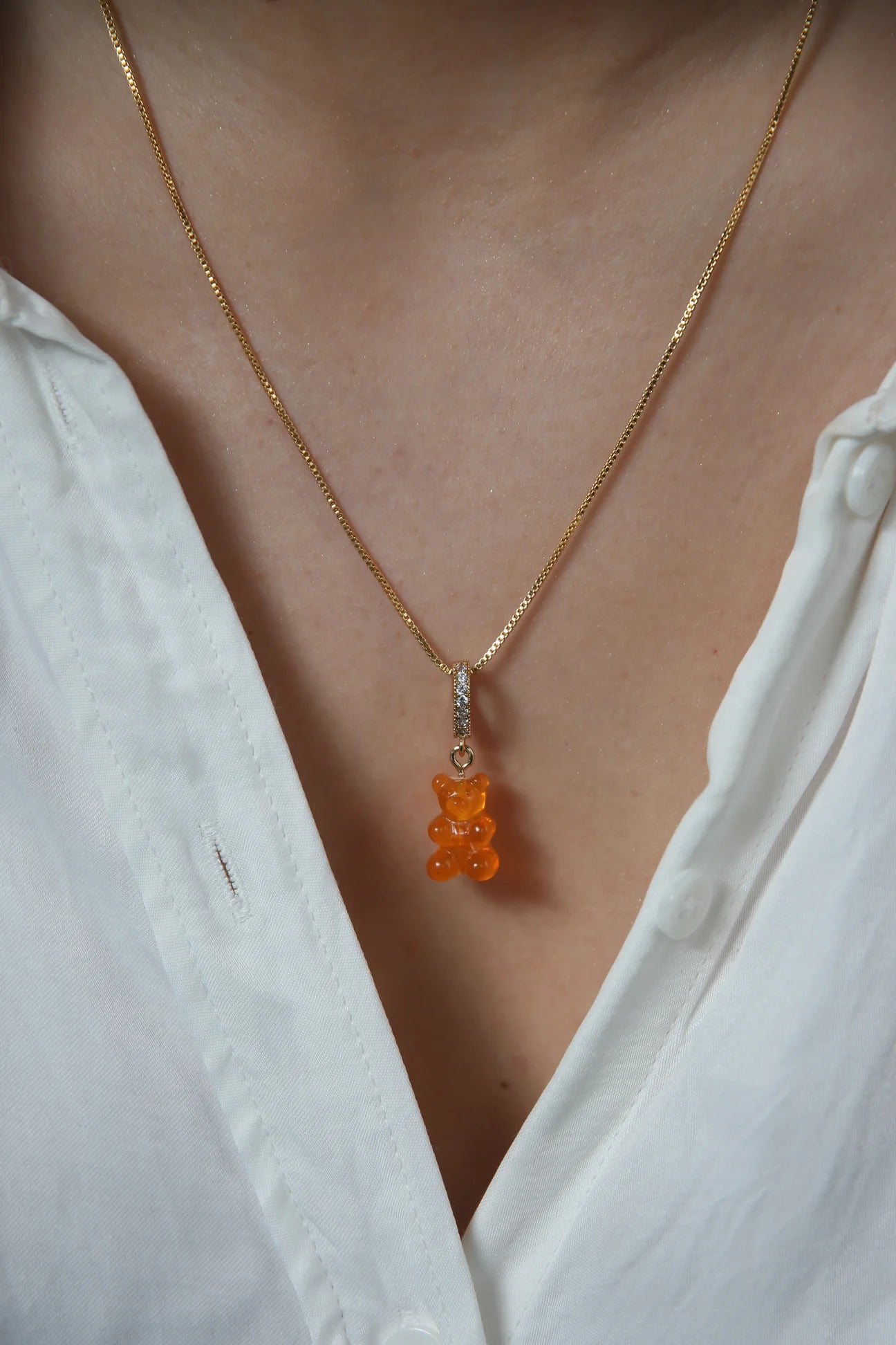 Crystal Haze Nostalgia Bear Pave Pendant-Fanta
