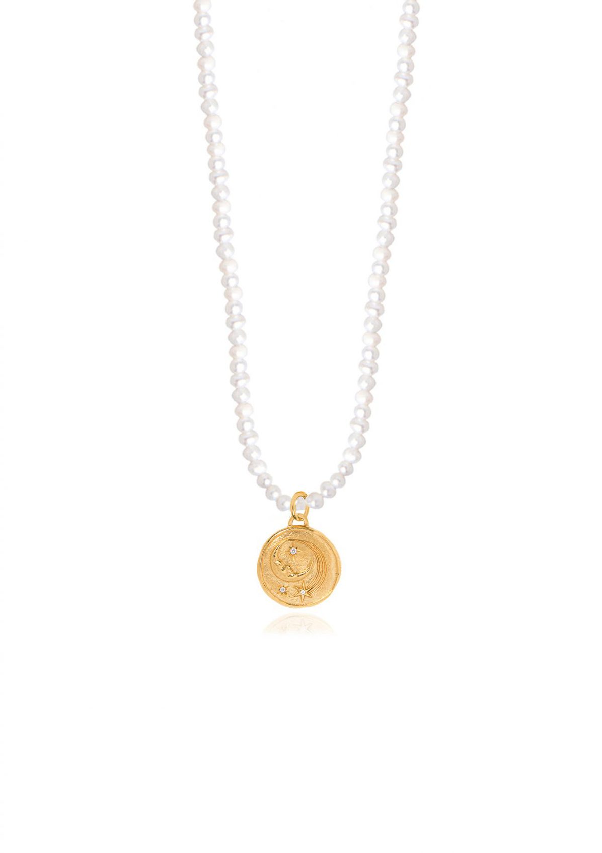 Hermina Athens Luna Small Vintage Pearl Necklace