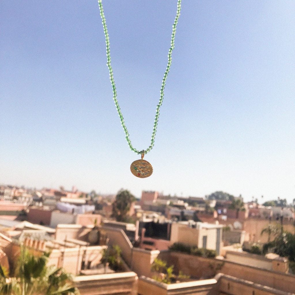Hermina Athens Sealstone Animal Emerald Necklace