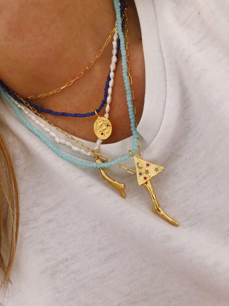 Hermina Athens Sealstone Runner Blue Necklace