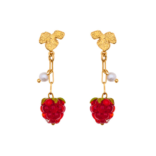10 DECOART Lucy Raspberry Earrings