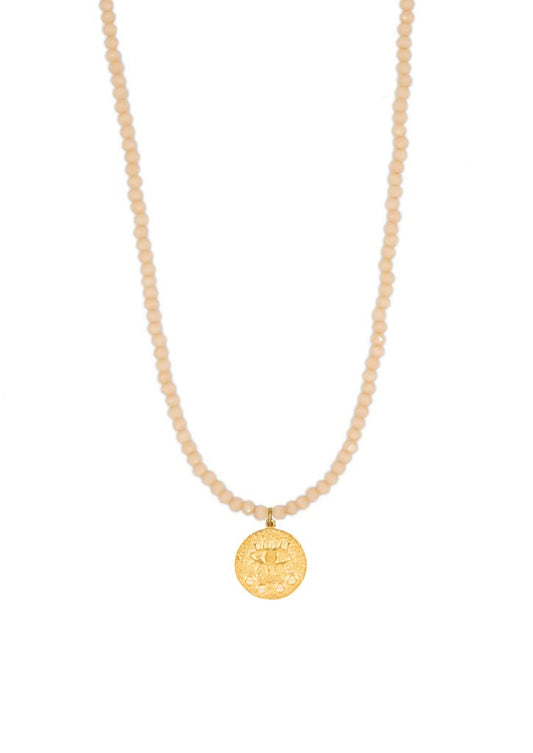 Hermina Athens Kressida Small Champagne Crystal Necklace